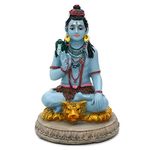 Hindu God Lord Shiva Statue - 5.7”H Shiva Idol Murti Pooja Item Puja Diwali Gifts for Indian Wedding Baby Shower Housewarming Return Gifts for Guest Altar Meditation Yoga Room Spiritual Decor