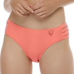 Body Glove Women's Smoothies Nuevo Contempo Solid Full Coverage Bikini Bottom Swimsuit, Sunset, X-Small