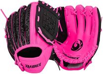 PHINIX Baseball Glove Tee-Ball Mitts for Kids Play & Training 8 .5"- 9" (9", Pink)