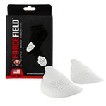 Forcefield Crease Preventer- Anti-Crease Shoe Protector Keeps Shape and Prevents Wear,Shaped Foam Fits Comofrtably in Toe Box,Ideal for Sneakers, Casual Shoes and Boots,Small,White