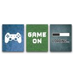 CHDITB Unframed Video Game Themed Art Print Funny Gaming Poster, Set of 3(8”X10”) Canvas Gamer Wall Art Artwork for Boys or Gaming Lovers Room