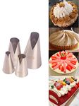 Saint Honore Piping Tips,Enhance Your Pastry Creations with V Wave Pastry Tips Nozzles (4 Pcs)