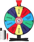 12 Inch Spinning Wheel for Prizes - 10 Slots Color Prize Wheel Spinner with Stand, Wheel of Fortune Wheel Spinner, Table Prize Wheel Spinner for Trade Shows, Carnivals, and Home Game (12 inch)