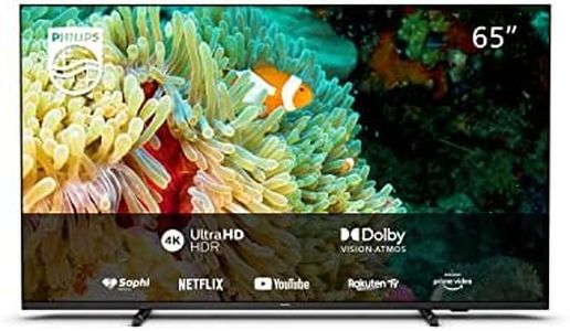 Philips 65Pus7607/12 4K Led Tv Uhd And Hdr10+, Dolby Vision And Atmos, Google Assistant And Alexa Compatible, Matt Black Bezel, 65 Inch