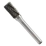 1/4" Shank Carbide Die Grinder Bits High Speed Tungsten Double Rotary Burr Drill Bit Cylindrical File Carving Working Tools for Plastic Wood Metal Steel Grinding Engraving Polishing 10mm Dia.