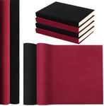 2 Pack Book Covers Suede Fabric Bookcover Book Cloth for Book Binding 80x16'' Protective Cover for Textbooks Paper Backed Close Weave Cloth Stretchable Book Sox for Most Hardcover Books(Red,Black)