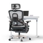 DROGO Mesh Ergo Flow Luxury Ergonomic Office Chair for Work from Home with Patented Flow Technology,4D Armrest with Wired Cable Mechanism,3D Headrest & Lumbar Support,Gaming Chair with Recline (Black)