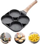 Egg Frying Pan, Pancake Pan 4 Cups Fried Egg Pan Aluminium Alloy Cooker for Breakfast, Suitable for Gas Stove & Induction Cooker