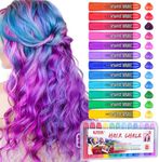 Washable Hair Chalk for Girls,12 Pcs Chalk Pens, Kids Make Up Sets for Girls Age 8+ year old Girl Birthday Gift, Temporary Hair Color Dye,Halloween Birthday Christmas Cosplay Hair DIY Party