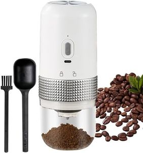 AnnuoYi Electric Coffee Grinder,USB Rechargeable, 50g Capacity, and Herb Grinder with Coffee Spoon, Multiple Grinding Settings Coffee Bean Spice Grinder for Home, Office, Travel, Coffee Shop