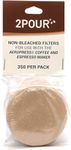 350x (1 Pack) Reusable Replacement Paper Filters for Use with The Aeropress® Coffee Maker/Aeropress® Go - Vegan Non Bleached Natural - 2POUR®.