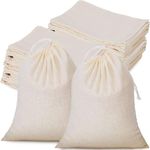 Herbal Wonder 100 Pcs – (8 x 10 Inch) Muslin Bags Cotton Drawstring Bags Sachet Bag for Home Supplies Potli Bag