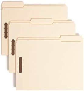 Smead Fastener File Folders, 50 Count, Manila, Reinforced 1/3-Cut Tabs, Letter Size (14537)