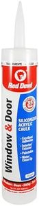 Red Devil 0876 Window & Door Siliconized Acrylic Caulk, 10.1 oz, Clear