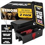 Pest X Pro Venom – 2X Pre-Baited Rat Bait Station, Professional Grade, Rat Poisoning Super Strength For Indoor & Outdoor Infestations, Ready-To-Use, Safe & Effective Rat Traps
