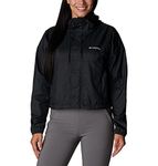 Columbia Women's Flash Challenger Cropped Windbreaker, Black, X-Large