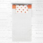 Bacati Playful Foxs 3 Piece Toddler Sheet Set, Orange/Grey