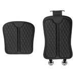 JVCV® Premium Car Seat Cushion Cover Protector for Driver Seat Back Rest Support Breathable Mat Front Back Set Non-Slip Interior Seats Cover-fit for Most Cars (Driver Seat Cover - 2 in 1, Black)