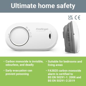 FireAngel Carbon Monoxide Detector – 10-Year Battery Life