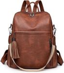 UAAQV Leather Backpack Purse for Women Fashion Tassel Ladies Shoulder Bags Designer Large Travel Backpack Bags