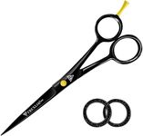 TrexloCare Professional Hairdressing Scissors Japanese Stainless Steel Black for Hair Cutting trimming Razor Edge Shears Barber Salon & Home for Men Women and Children smooth cut