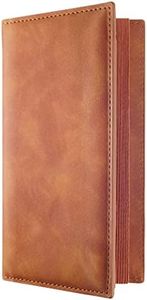 Zreal Checkbook Cover for Men & Women Snakeskin Pattern, Brown, Minimalist