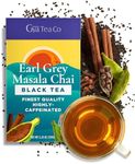 Gya Tea Co Earl Grey Masala Chai Black Tea Loose Leaf Tea - 5.29 Oz 70 Cups High Caffeine Tea Earl Grey Tea Loose Leaf - 100% Pure Natural Loose Leaf Black Tea - 0 Calories Pure Sugar-Free Fruit Tea