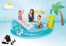 Vunexo Gator Inflatable Swimming Pool Play Center Bath Tubs for Adults Spa with Electric Pump, 79in X 67in X 33in, for Ages 2+