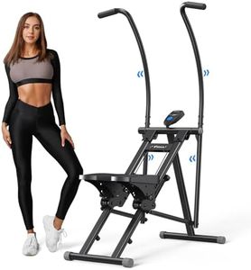 MERACH Stair Stepper, Hands & Feet Synchronized Stair Climber, Stairmaster for Full-Body Workout at Home, Compact Vertical Climber with Extended & Adjustable Pedals