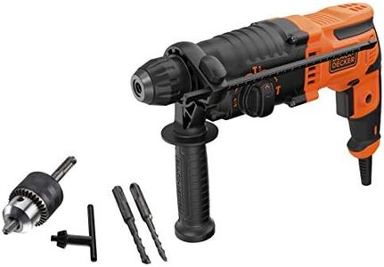 BLACK+DECKER MARTELLO TASSELLATORE/SCALPELLATORE SDS+ 650W, 1.4J EPTA, 0-5600 colpi/min. In dotazione: Extra mandrino 13mm, 2 punte SDS+ per muratura, Asta di profondità BEHS01-QS