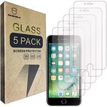 [5-PACK]-Mr.Shield Designed For iPhone 7 Plus/iPhone 8 Plus [Tempered Glass] Screen Protector with Lifetime Replacement