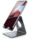 Lamicall Phone Stand, Phone Dock - Universal Stand, Cradle, Holder, Dock Compatible with iPhone 16 15 14 Pro Max Plus, 13 12 Pro Max Mini, 11 Pro Xs XR X 8 7, HUAWEI, Samsung S23, Smartphones - Gray