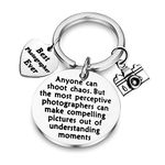 BAUNA Photographer Gift Camera Keychain Best Photographer Ever Thank You Gift for Photographer Videographer Camera Accessories Keychain