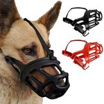 SR VISION Animal Mouth Adjustable Safety Strap Wire Muzzle/Basket Cage/Pet Safety Collar/Mouth Cover for Aggressive Dogs - Colour May Vary (Small)