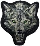Daily Crafts 1 Embroidered Patch+ 1 Patch Free for Kids, Sew on/Iron on Patches, Applique for Clothes Dress Pants Hats Jeans, Sewing Animal Applique DIY Accessory (Fox/Wolf)