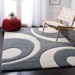 Carpets for Living Room Handwoven Super Soft Modern Area Premium Shag Collection Rugs Carpet 7x10 Feet Grey.