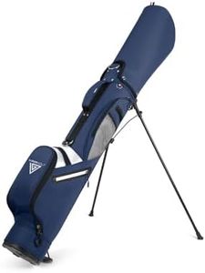 VIPERGOLF Tour Bolt 2-Way Top Dividers with 5 Pockets Golf Stand Bag, Adjustable Single Shoulder Strap with Matching Rain Hood (Navy)