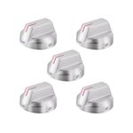 DG94-03797Q Range Knobs Stove Replacement Parts for Samsung Cooktop Knobs NX60T8111SS Stainless Steel Knobs 5 Pcs