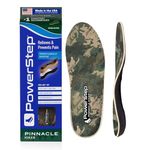 Powerstep Pinnacle Hiker Orthotic Insoles, Arch Support for Hiking Boots, Plantar Fasciitis Pain Relief, Mild Pronation, Maximum Cushion, Unisex, Made in The USA (Men's 5-5.5 / Women's 7-7.5)