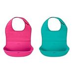 OXO Tot Roll-Up Bib 2 Pack - Pink/T