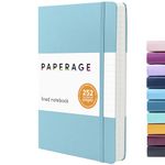 PAPERAGE Lined Journal Notebook, (Sky Blue), 252 Pages, Medium 5.7 inches x 8 inches - 100 GSM Thick Paper, Hardcover