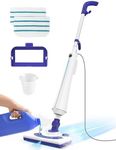 Professional Steam Mop Cleaner, 1300W Floor Steamer with Detergent Chamber, 25S Heat Up, Lightweight Steamer for Cleaning with 2 Washable Pads, Safe for Tiles, Upholstery, Carpet, Hardwood
