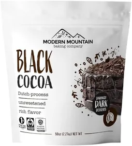 Black Cocoa Powder (5 lb) Bake the Darkest Chocolate Baked Goods, Achieve Rich Chocolate Flavor, Natural Substitute for Black Food Coloring, Dutch-Processed Cocoa Powder, Unsweetened, Extra Dark, Fair Trade Certified