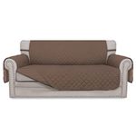 Easy-Going Sofa Slipcover Reversible Sofa Cover Furniture Protector Couch Cover with Elastic Straps for Pets Kids Children Dog Cat (Medium, Brown/Brown)