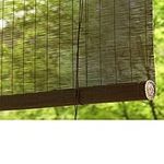 Natural Bamboo Roman Shade,Bamboo Roll Up Window,Shading Rate 70%,Bamboo Roller Shades Eco-Friendly,Blind Sun Shade for Garden/Courtyard/Home Furnishings,Customizable (Black,W90xH150cm/36x59in)