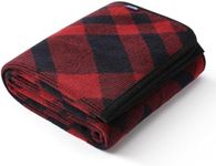 ACUSHLA Merino Wool Scottish Blanket - Large Warm Washable Tartan Blanket Living Blanket Bedspread for Bed Couch Car Office Picnic Travel All Season Plaid - (160 x 200cm|Scottish Check Red)
