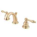 Kingston Brass KB912AL Victorian Mini Widespread Lavatory Faucet with Brass Pop-Up, Polished Brass