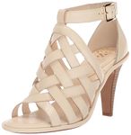 Vince Camuto Women's Frelly Stacked Heel Sandal Heeled, Warm Vanilla, 10 UK