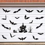 21 Pcs Halloween Garage Door Decorations Magnets Halloween Bats Magnetic Holiday Magnets Halloween Door Decorations for Outdoor Party Car Haunted House Tree Grave Locker Sticker Decor