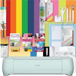 Cricut Explore 3 Machine Ultimate Bundle- with Rainbow Vinyl Sampler, Infusible Ink, Card Making Kit, Iron-On Sampler Rolls, Weeding Tools and Cutting Mats, Beginner Cutting Machine Materials Set